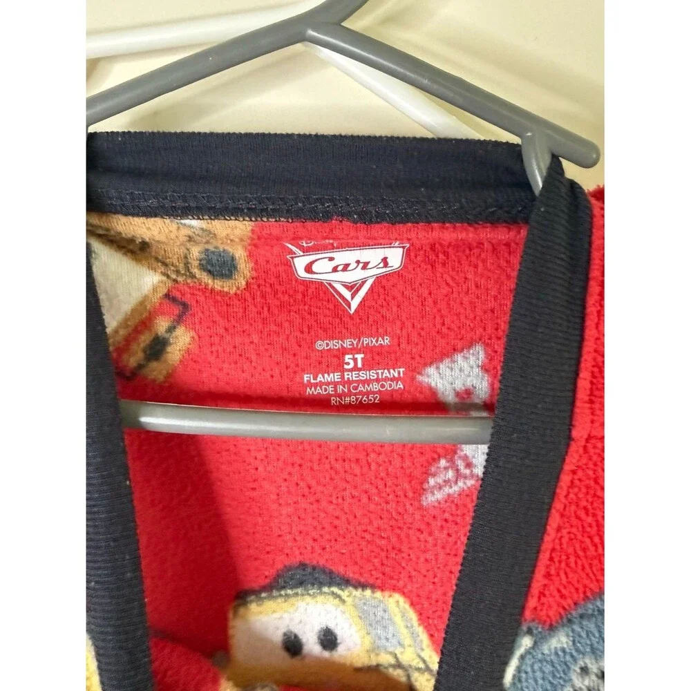 Disney Cars 5T One-Piece Fleece Pajamas